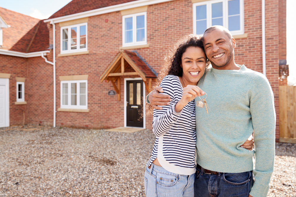 couple with house key